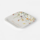 Rustic Wildflower Wedding Papieren Bordje (Gebogen)