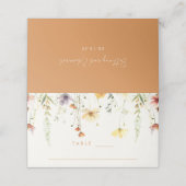 Rustic Wildflower Wedding Plaatskaartje (Buitenkant ongevouwen)