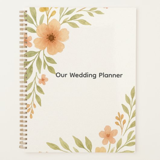 Rustic Wildflower Wedding Planner Notitieboek (Voorkant)