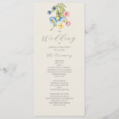 Rustic Wildflower Wedding Programmakaart (Voorkant)