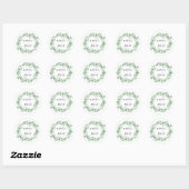 Rustic Wildflower Wedding Ronde Sticker (Vel)