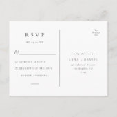 Rustic Wildflower Wedding RSVP Briefkaart (Achterkant)