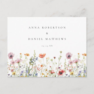 Rustic Wildflower Wedding RSVP Briefkaart