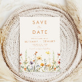 Rustic Wildflower Wedding Save The Date