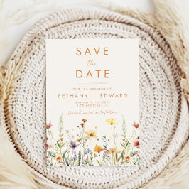 Rustic Wildflower Wedding Save The Date