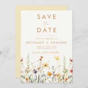 Rustic Wildflower Wedding Save The Date