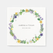 Rustic Wildflower Wedding Servet (Voorkant)