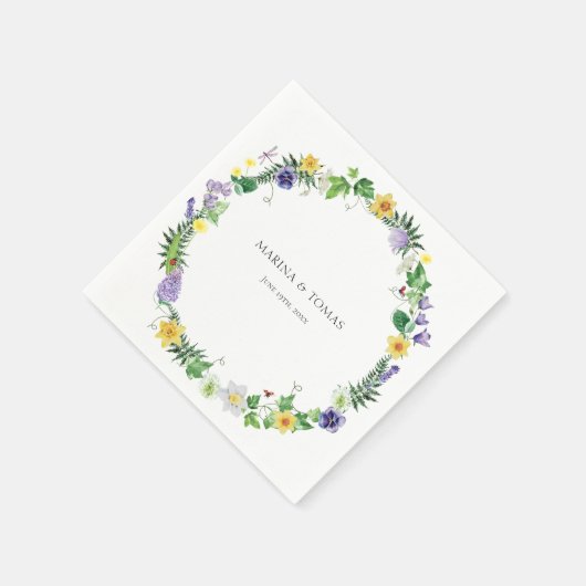 Rustic Wildflower Wedding Servet (Hoek)