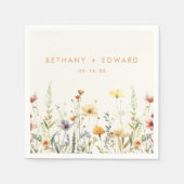 Rustic Wildflower Wedding Servet (Voorkant)
