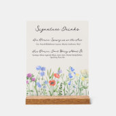 Rustic Wildflower Wedding Signature Drinks  Acryl Bord (Voorkant)