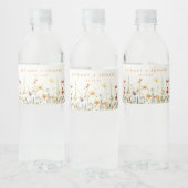 Rustic Wildflower Wedding Waterfles Etiket (Flessen)