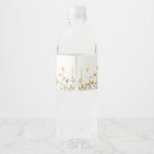 Rustic Wildflower Wedding Waterfles Etiket (Achterkant)