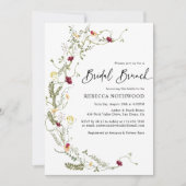 Rustic Wildflower Wreath Bridal Brunch Kaart (Voorkant)