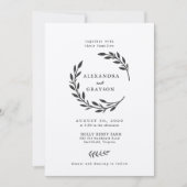 Rustic Wildflower Wreath Wedding Kaart (Voorkant)