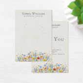 Rustic Wildflowers Boarder Earring Display Card Visitekaartje (Bureau)