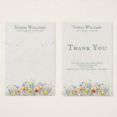 Rustic Wildflowers Earring & Necklace Display Card Visitekaartje (Voorkant /achterkant)