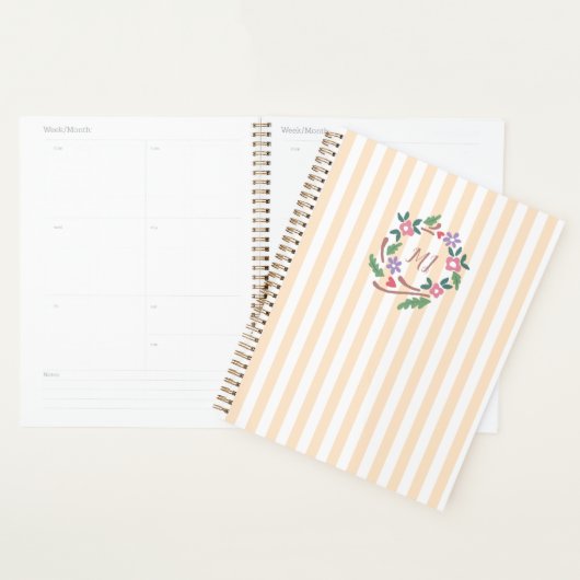Rustic Wildflowers Krans Monogram Planner (Display)