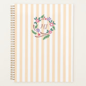 Rustic Wildflowers Krans Monogram Planner (Voorkant)