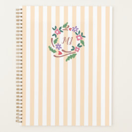 Rustic Wildflowers Krans Monogram Planner