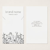 Rustic Wildflowers Necklace Display Visitekaartje (Voorkant /achterkant)