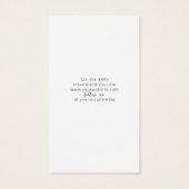 Rustic Wildflowers Necklace Display Visitekaartje (Achterkant)