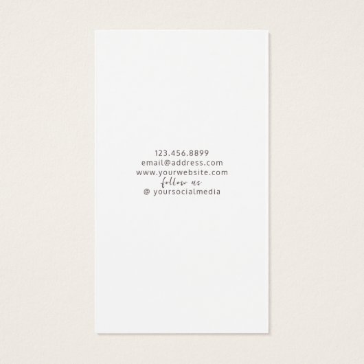 Rustic Wildflowers Necklace Display  Visitekaartje (Achterkant)