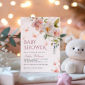 Rustic Wildflowers Vlinders Baby shower Kaart