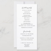 Rustic Wildflowers Waterverf huwelijksprogramma (Achterkant)