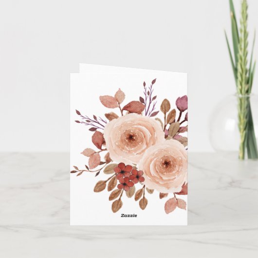 Rustic Wildflowers Wedding Invitation RSVP (Achterkant)