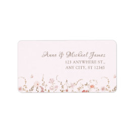 Rustic Wildflowers with Photo Boho Country Floral Etiket