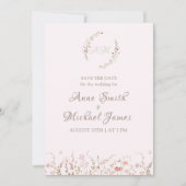 Rustic Wildflowers with Photo Boho Country Floral Save The Date (Voorkant)