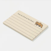 Rustic Wildlife Grizzly Beer Post-it® Notes (Schuin)