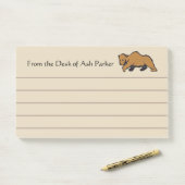 Rustic Wildlife Grizzly Beer Post-it® Notes (Op bureau)