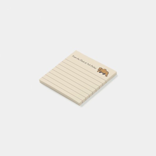 Rustic Wildlife Grizzly Beer Post-it® Notes (Schuin)