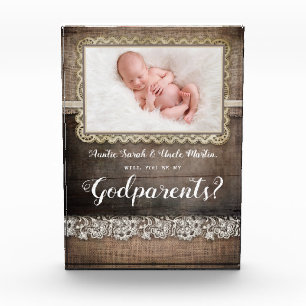 Rustic Will You Be My Godfather's voorstelfoto Fotoblokken