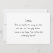 Rustic Will you be my Maid of Honor Card Kaart (Achterkant)