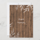 Rustic Willow ~ Hout Achtergrond bruiloft uitnodig Kaart (Achterkant)