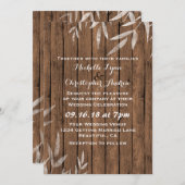 Rustic Willow ~ Hout Achtergrond bruiloft uitnodig Kaart (Voorkant / Achterkant)