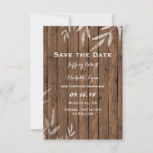Rustic Willow op houtwuwen Save The Date (Voorkant)