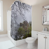 Rustic Windmill Douchegordijn (In situ)