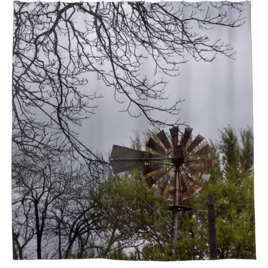 Rustic Windmill Douchegordijn (Voorkant)