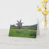 Rustic Windmill Wenskaart Kaart (Gele Bloem)