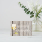 Rustic Wine Bottle display vrijgezellenfeest label Informatiekaartje (Staand voorkant)