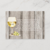 Rustic Wine Bottle display vrijgezellenfeest label Informatiekaartje (Voorkant)