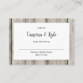 Rustic Wine Bottle display vrijgezellenfeest label Informatiekaartje (Achterkant)