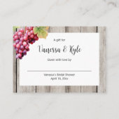 Rustic Wine Bottle display vrijgezellenfeest label Informatiekaartje (Achterkant)