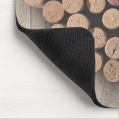 Rustic Wine Cork Heart Mousepad Muismat (Hoek)