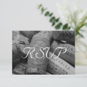 Rustic Wine Cork Wedding RSVP met 3 entree (Staand voorkant)