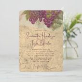 Rustic Wine Country Wedding Couples Photo Kaart (Staand voorkant)