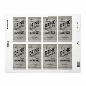 Rustic Wine Label Time to Drink Champagne (Full Sheet)